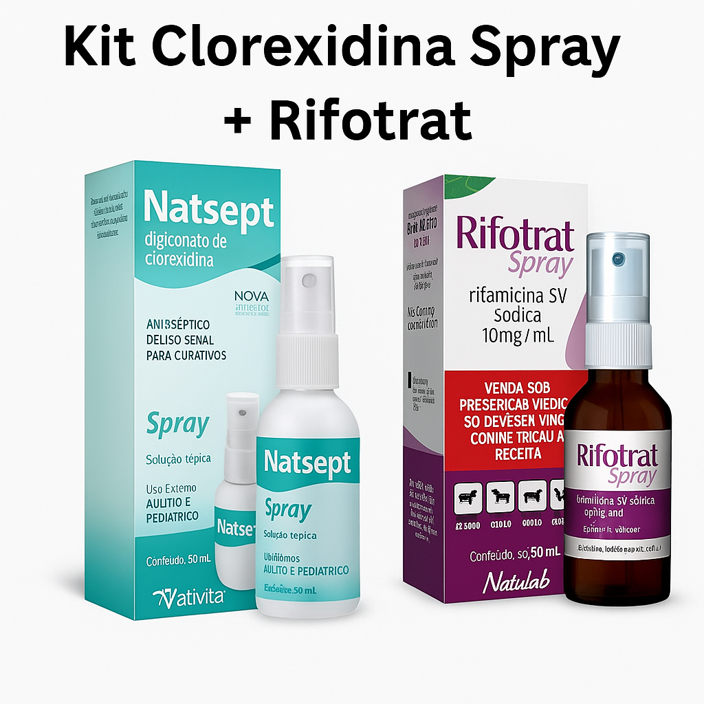 Rifocina Spray Rifotrat cicatrizante - 20ml + Clorexidina spray Natsept ...