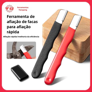 Afiador Profissional de Facas Aço Tungstênio Pedra Diamantada Lâminas Tesoura Jardinagem Cabo Antiderrapante em Oferta na Shopee