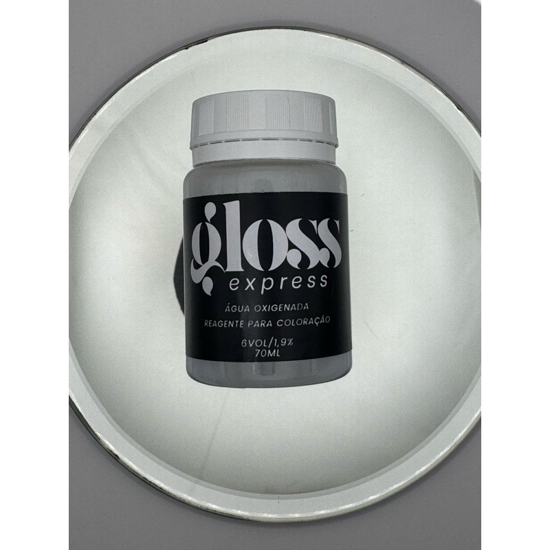 Kit 1 tubo Gloss Express Tintura Permanente Para Cabelos Brancos + 70ml ...