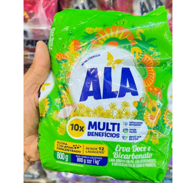 Sabão Em Pó Ala Kit 4 Unidade De 800g Cada Lava Roupas Diversos 
