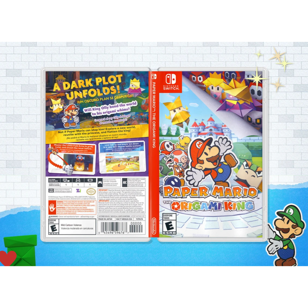 Paper Mario the Origami King Encarte Impresso Switch - Reposição de ...