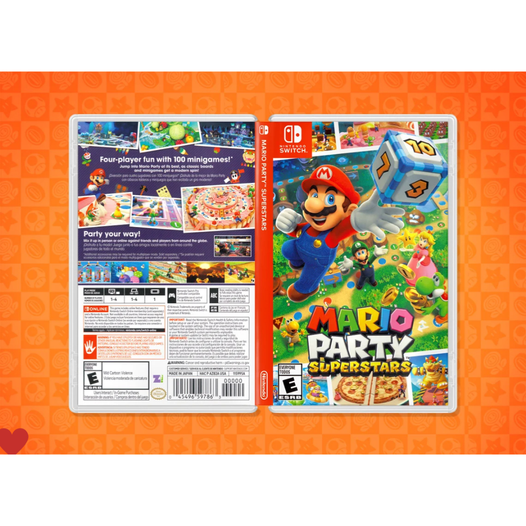 Mario Party Superstars Encarte Impresso Switch - Reposição de Capa