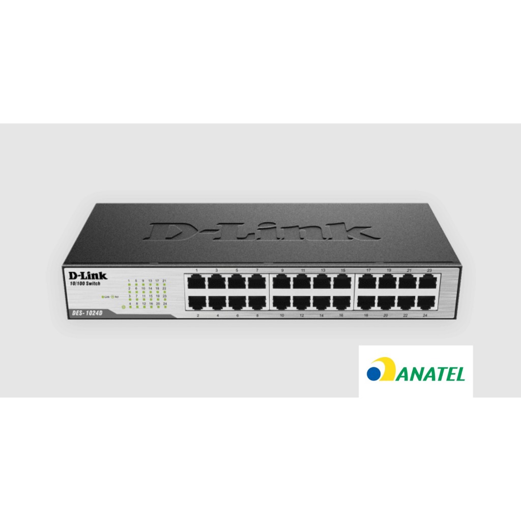 Switch D-link Des-1024d Fast Ethernet 24 Portas 200mbps | Shopee Brasil