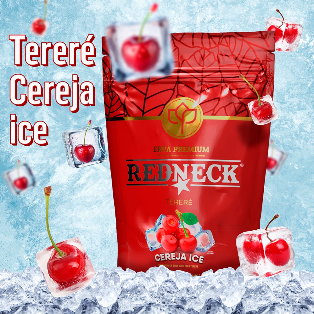 Erva Mate Premium Tereré REDNECK Sabor CEREJA ICE 500g Rende até 2