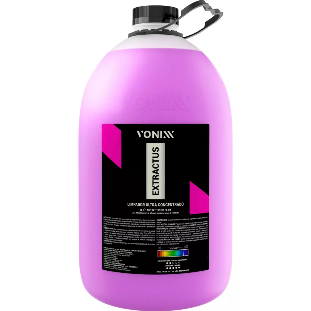 EXTRACTUS VONIXX 5L – LIMPEZA PROFUNDA E EFICIENTE