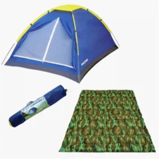 Kit Barraca De Camping 4 Pessoas + 1 Colchonete Casal em Oferta na Shopee