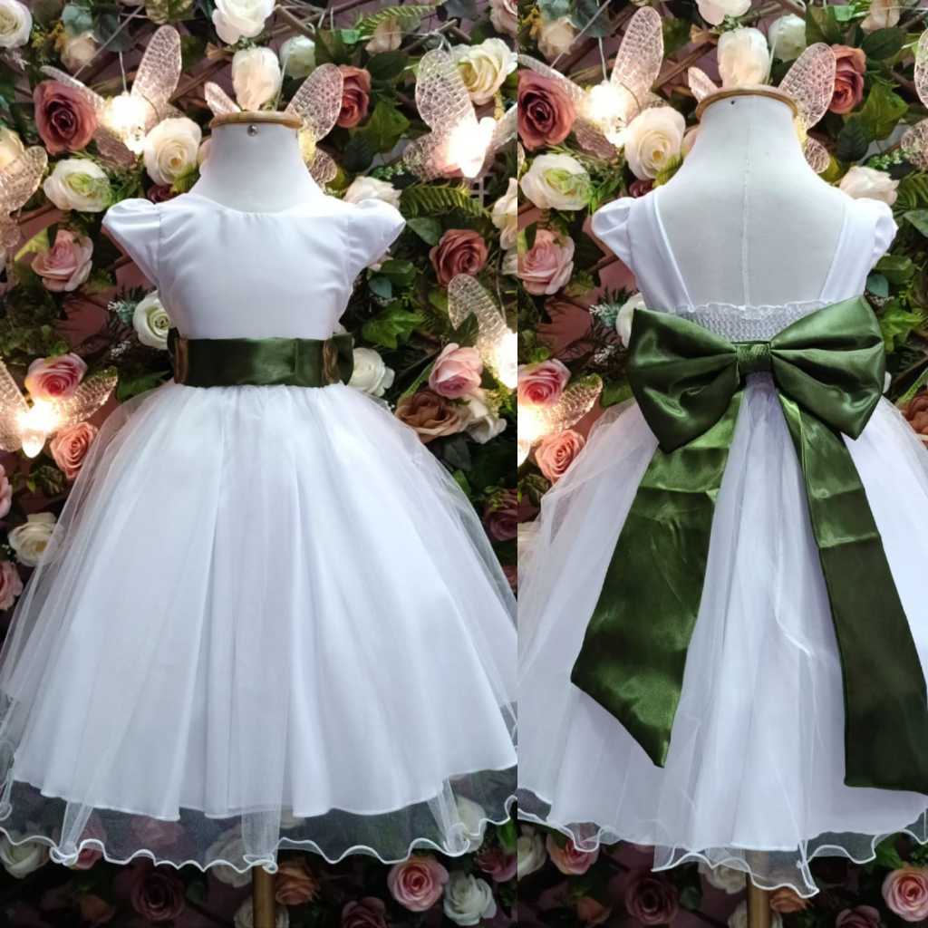 Noiva Vestido De Florista De Casamento Lorencia-Vestido Florista Fofo Com Aplique Em Renda, Vestido