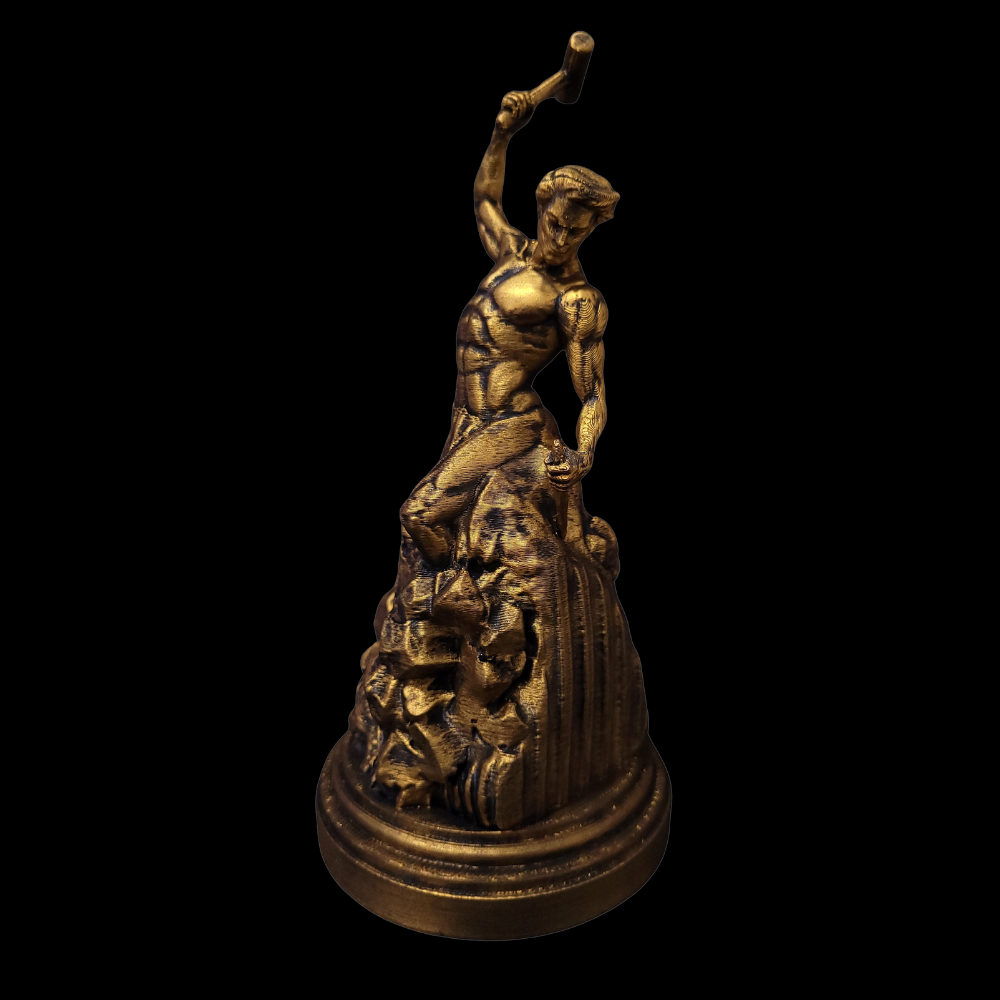 Estátua Self Made Man Motivação & Inspiração - Saúde Fitness Bodybuilding - Impressão 3D