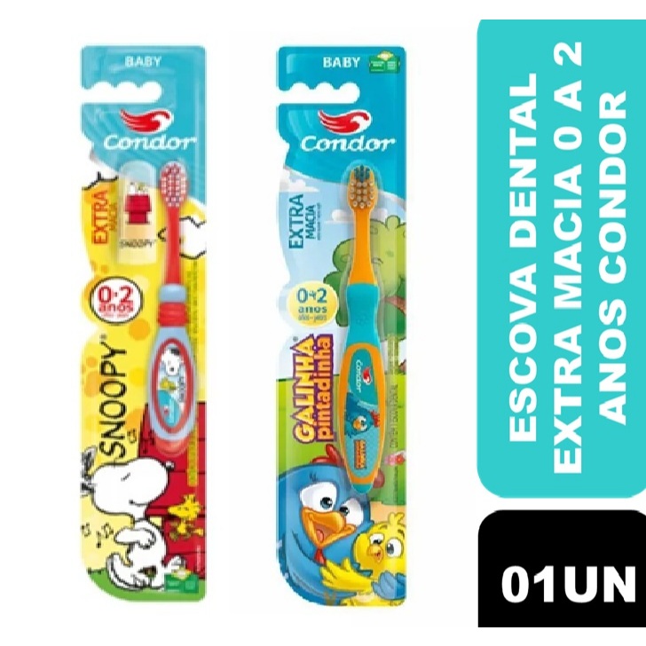 Escova de Dente Infantil Condor Baby 0-2 Anos Extra Macia | Shopee Brasil