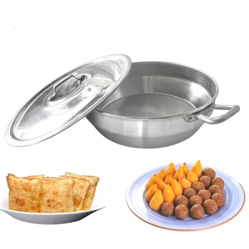 Tacho Aluminio Para Fritar Pastel Fritura Moqueca Acaraje N32 Ou N40 ...