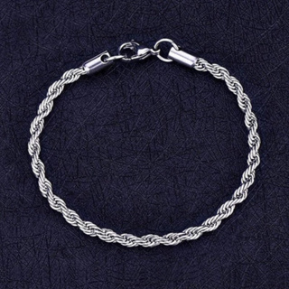 Pulseira Masculina Cordão Baiano Aço Inox Legítimo Cirúrgico Prata Original Não Escurece