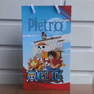 Sacolinha Personalizada One Piece Aniversário Infantil Mimos e Lembrancinhas para Festa KIT PEGUE E MONTE
