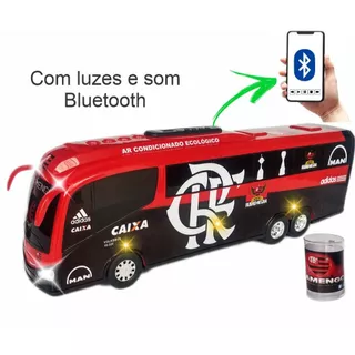 Miniaturas Ônibus flamengo completo com Som Bluetooth E Luzes