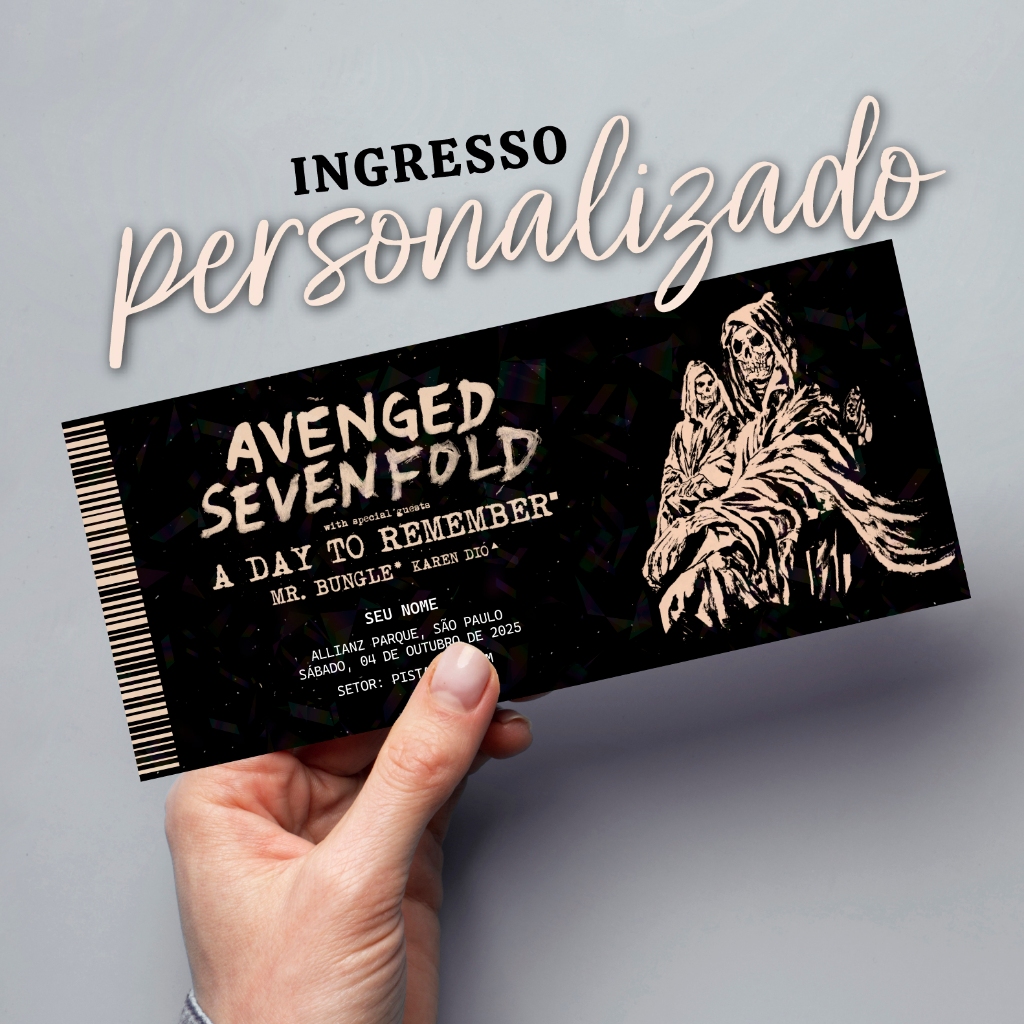 Item colecionável personalizado - Avenged Sevenfold Life Is But A Dream ...