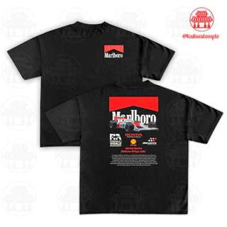 Camiseta Marlboro x McLaren Ayrton Senna F1 Algodão Premium Unissex Streetwear Edição Limitada