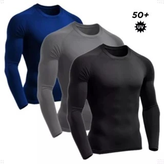 KIT 4 Camisa Térmica Proteção Uv 50+ Segunda Pele Camiseta Blusa Malha Fria Unissex