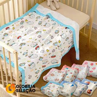 💓Toalha de Banho Bebê Soft Super Absorvente 6 Camadas de Tecido fralda 105 x 105cm em Oferta na Shopee