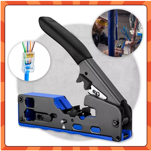 Alicate Multifuncional Crimpagem Vazado Rj45 Rj11 12 Cat7 Ez Profissional Cat5 Cat6