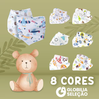 8 Peças Bebê babador Triângulo pano de boca Algodão Duplo Bandana Desenhos Animados Saliva Toalha Meninos e Meninas em Oferta na Shopee