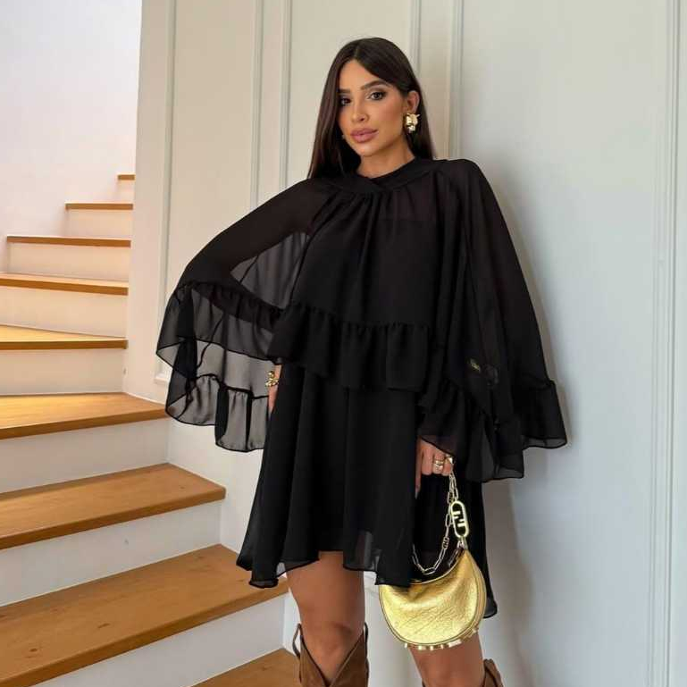 Vestido com Bata em Chiffon – Elegância e Leveza | Tamanho Único