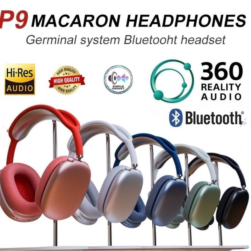 P9 Air Bluetooth Music Fone De Ouvido Estéreo Sem Fio Com Microfone HiFi max jogos