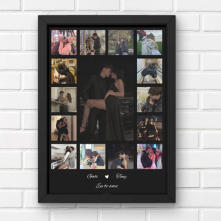 Quadro personalizado dia dos namorados, casal, namoro, código spotify e frase Moldura e Acetato A4
