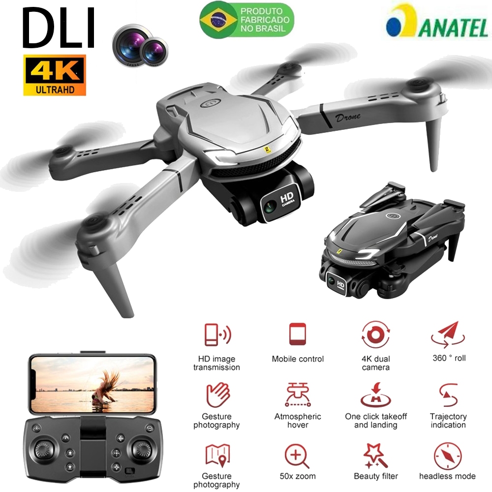 V88 Drone 8K Profissional Alta Definição Câmera Dupla Evitar Obstáculos Fotografia Fluxo Dobrável