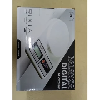 Balança Digital De Precisão Cozinha 10kg Nutrição E Dieta Capacidade Máxima 10 Kg Cor Branca