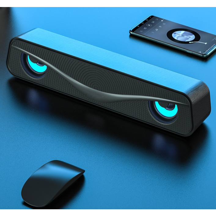 Caixa De Som Soundbar Para Pc E Notebook 6w Com Led Rgb P2