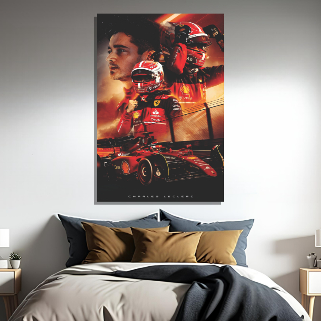 再値下げ‼️ 下げ飾り Quadro Charles Leclerc Fórmula 1 Ferrari Decorativo 7 Variações