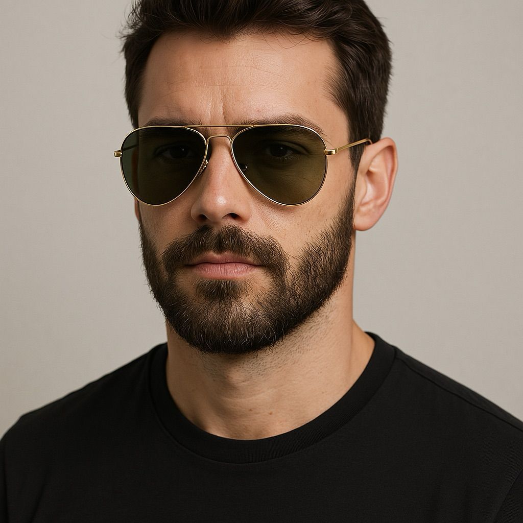 Óculos De Sol Classico Aviador Masculino