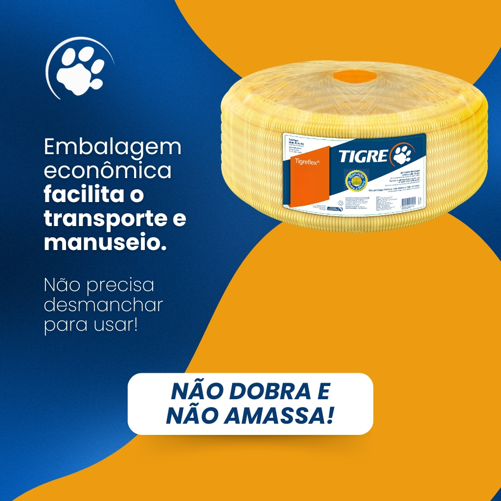 Conduite Corrugado 1 Polegada x 25m - Tigre Kit C/ 3 Rolos | Shopee Brasil