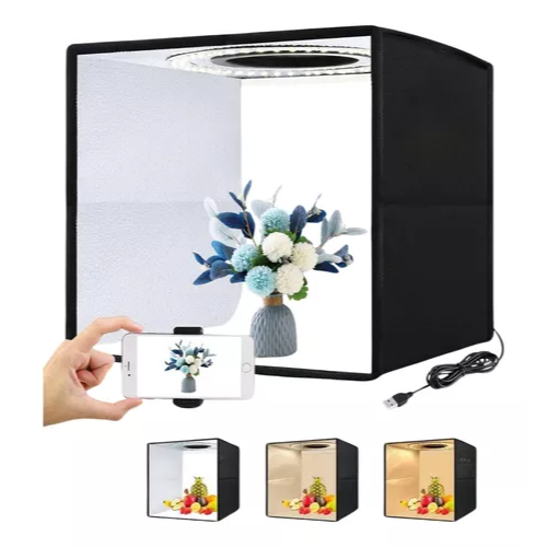 Mini Studio Fotográfico Profissional Com Led Dobrável Fotos | Shopee Brasil