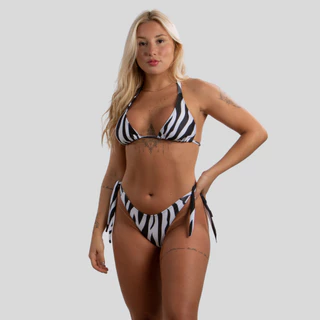 Biquíni Asa Delta Poliamida Amarração Cortinão Moda Praia Estampado em Oferta na Shopee