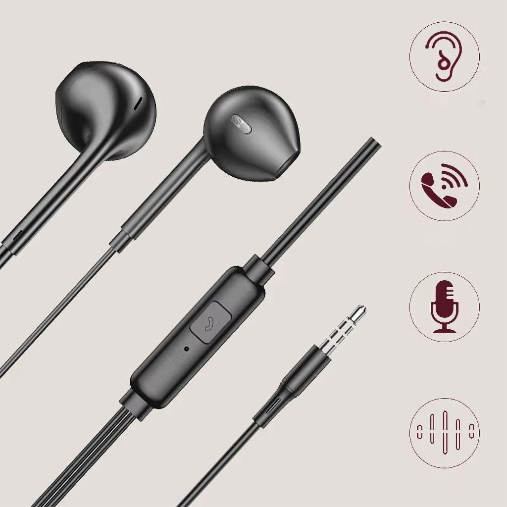 Fone De Ouvido Com Fio e Microfone EarPhone para celular 1.2M - FON ...