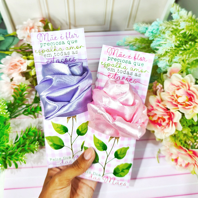 Card Flor Porta Touca de Cetim Lembrancinha Dia Das Maes ( Apenas o Card) em Oferta na Shopee