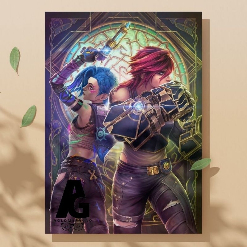 Arcane: League Of Legends - Placa Decorativa em MDF 20x29cm