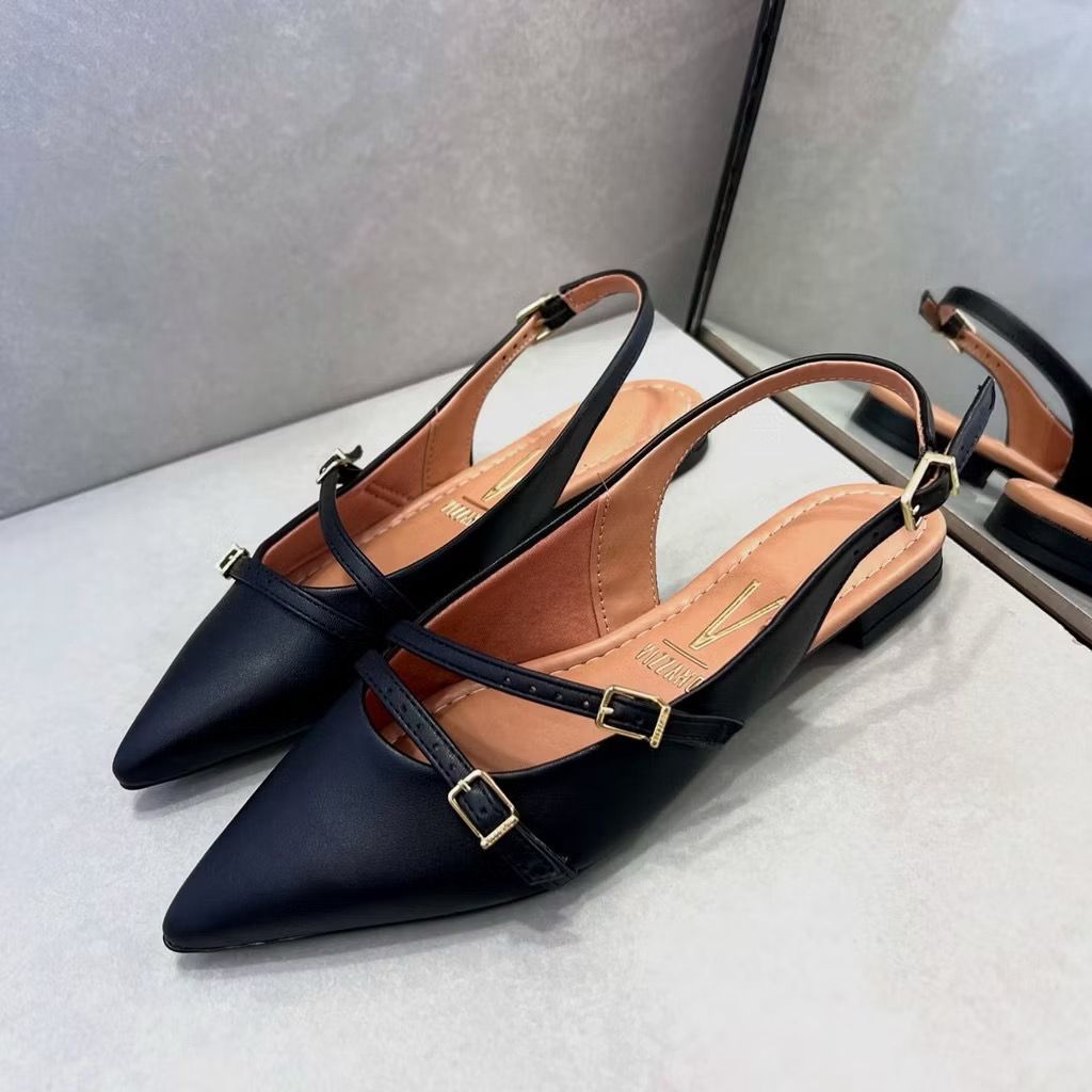 Sapatilha Vizzano Slingback Feminina Bico Fino Nova coleção 2025 dia ...