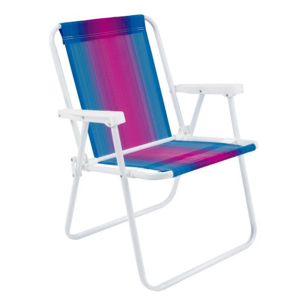 Kit 6 Cadeira de Praia Aço Mor 110kg Resistente CORES SORTIDAS Oferta - 9