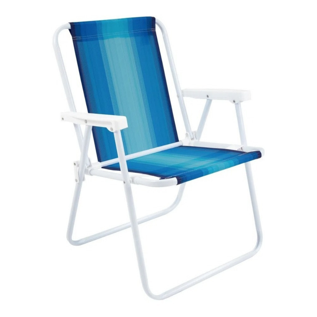 Kit 6 Cadeira de Praia Aço Mor 110kg Resistente CORES SORTIDAS Oferta - 5