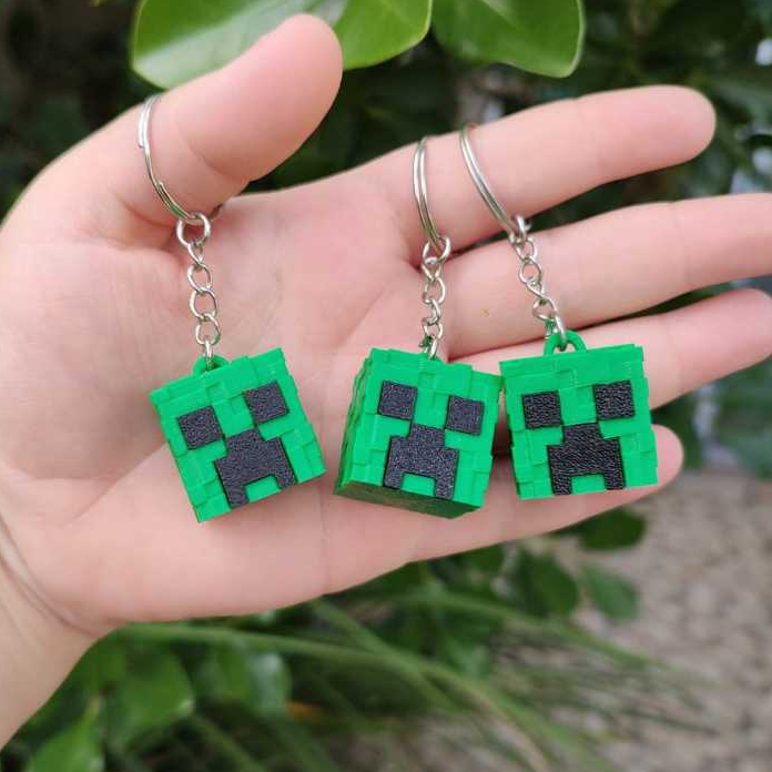 Chaveiros Creeper Minecraft - Impressão 3D. | Shopee Brasil