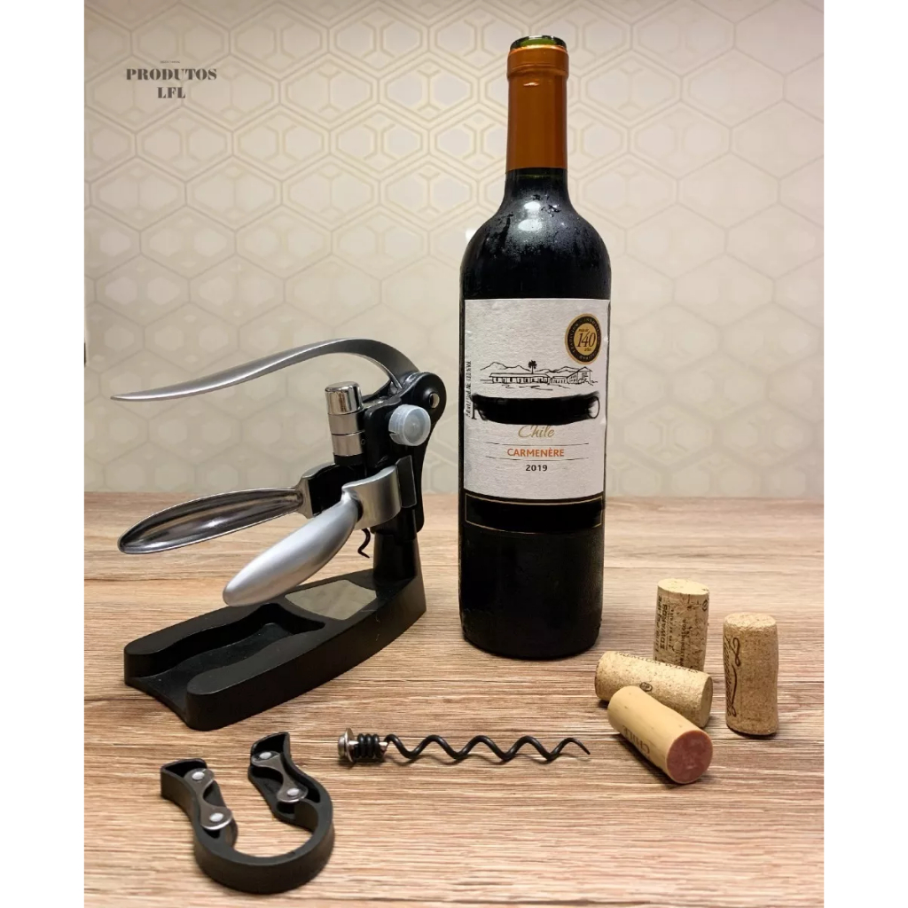 Saca-rolhas Sommelier Abridor De Vinho E Garrafas Profissional Premium ...
