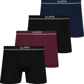 Kit 4 Cuecas Boxer Lupo Em Poliamida Sem Costura Confortável Cueca Masculina Pacote Box Adulto Original em Oferta na Shopee