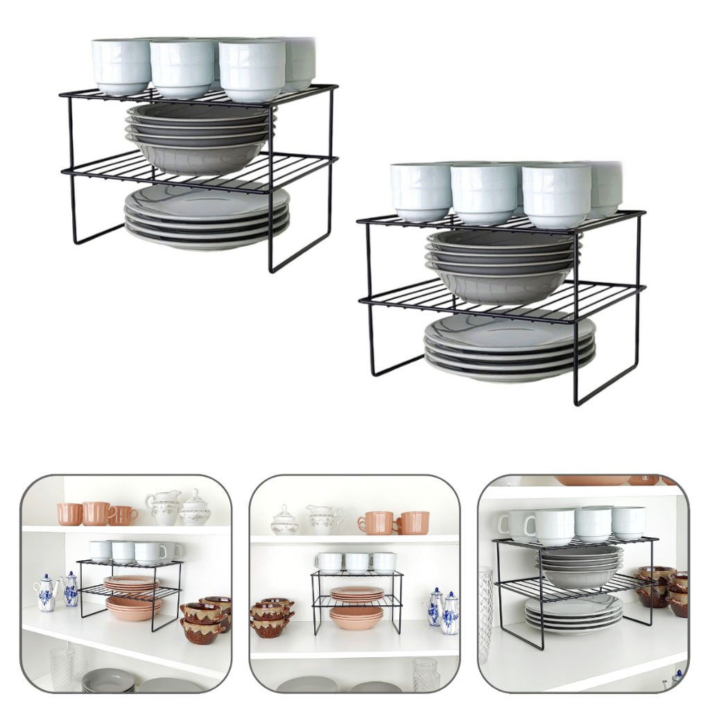 Kit 2 Rack 30cm Organizador Objeto Armario Cozinha | Shopee Brasil
