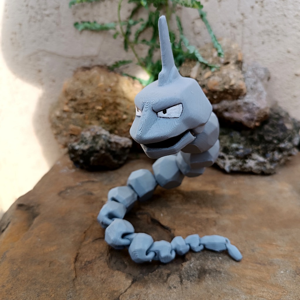 Onix articulado feito em impressão 3D/pokemon