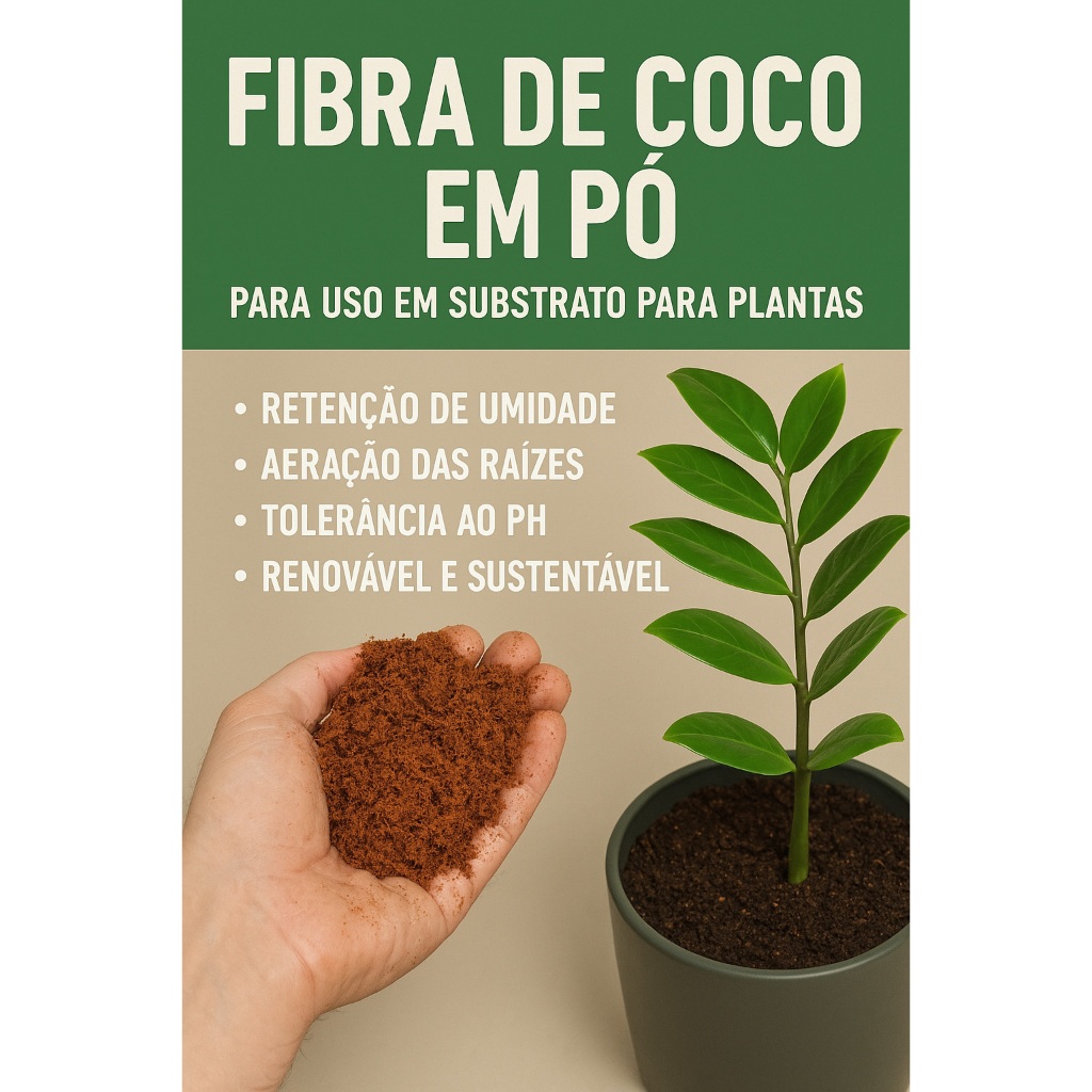 Fibra de Coco em Pó 20 litros Lavado Premium Natural Orgânico Rosa Deserto 3