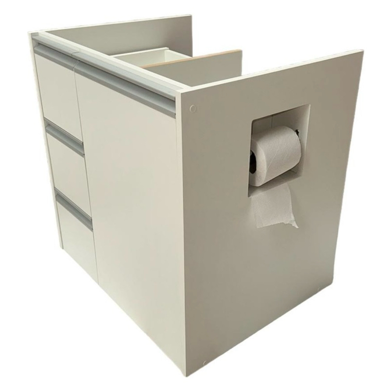 Armário Gabinete Banheiro Com 3 Gavetas E 1 Porta em mdf