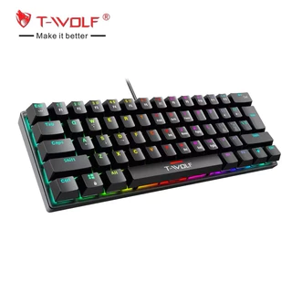 Teclado Mecânico para Jogos com Switch Azul e RGB - Preto/Branco/
