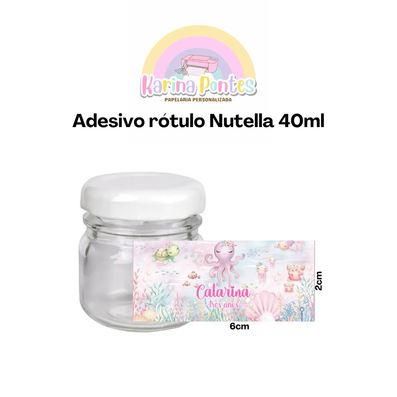 Adesivo Rótulo | Mini Nutella 40ml | Pote de Papinha 40ml | Shopee Brasil