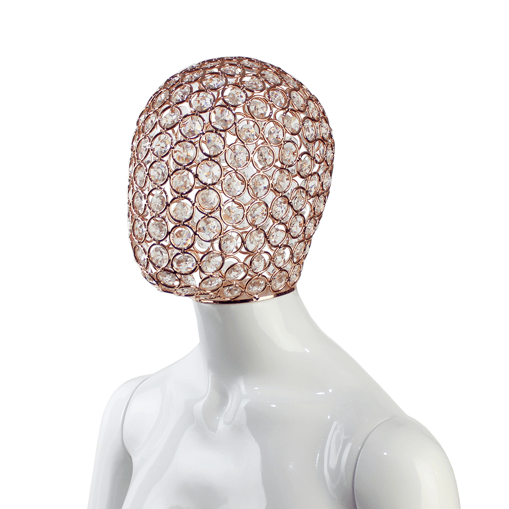 Cabeça de Manequim Pedraria Diamante Luxo Rosê | Shopee Brasil